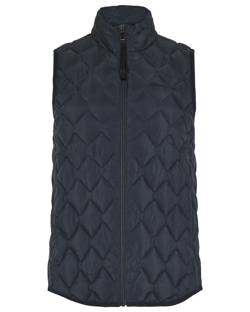 Sleepy Blue coloured Didriksons Womens Evy Vest on white background 