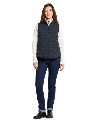 Sleepy Blue coloured Didriksons Womens Evy Vest on white background 