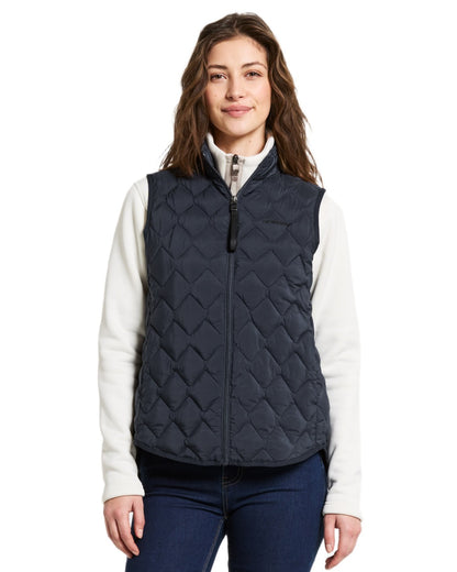 Sleepy Blue coloured Didriksons Womens Evy Vest on white background 