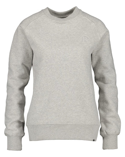 Aluminum Melange coloured Didriksons Womens Fyn Sweater on white background 