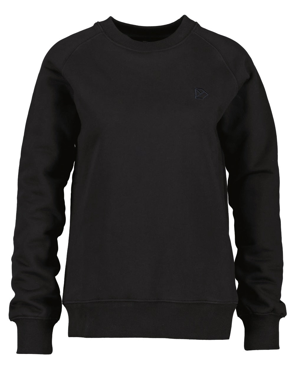 Black coloured Didriksons Womens Fyn Sweater on white background 