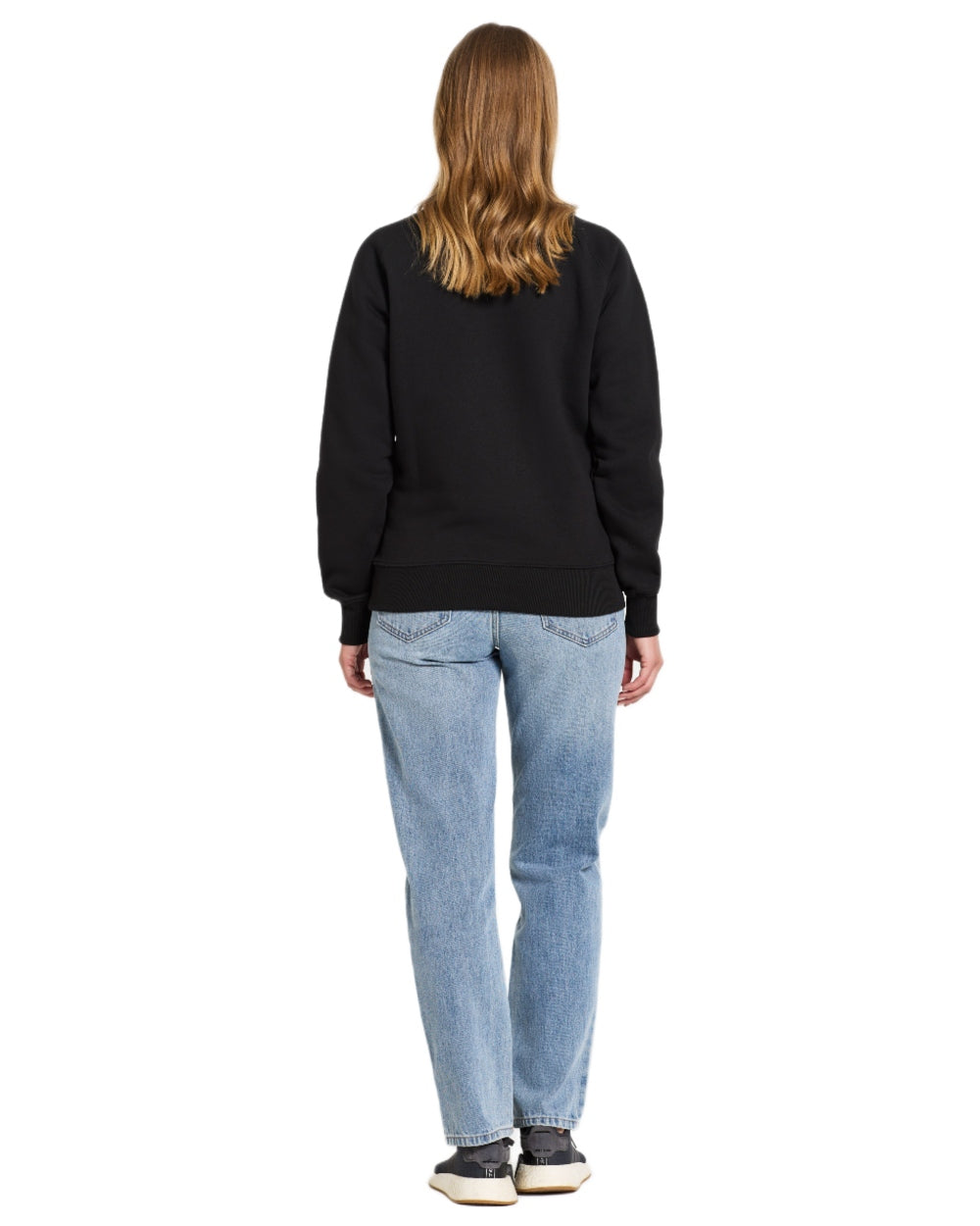 Black coloured Didriksons Womens Fyn Sweater on white background 