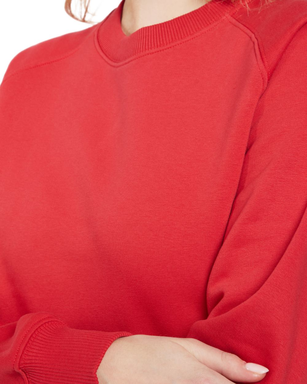 Pomme Red coloured Didriksons Womens Fyn Sweater on white background 