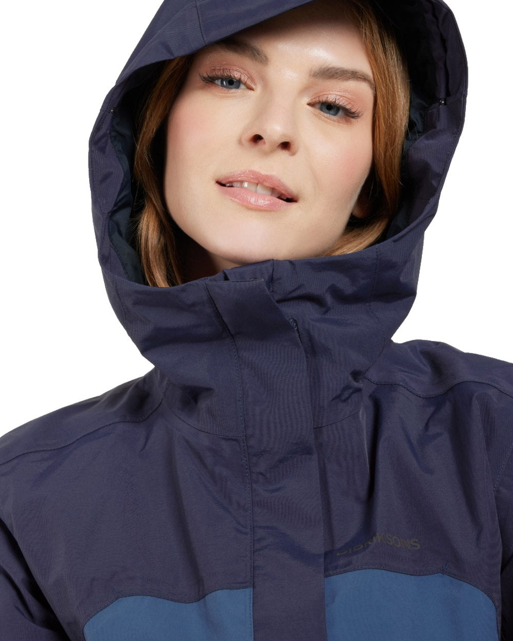 Blue Arcad coloured Didriksons Womens Grit Jacket 3 on white background 
