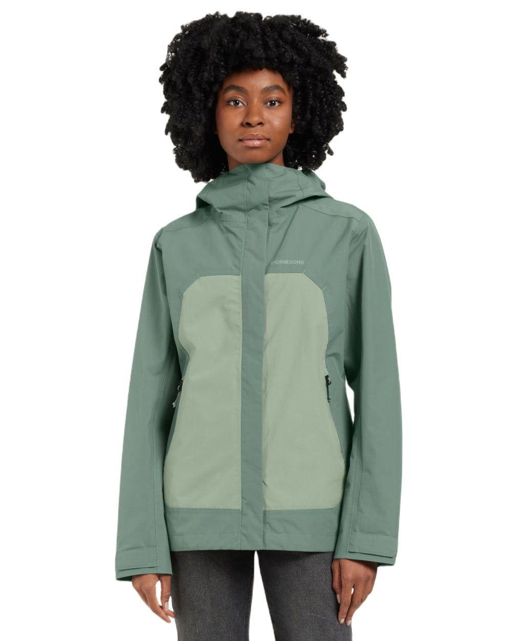 Dark Moss coloured Didriksons Womens Grit Jacket 3 on white background 