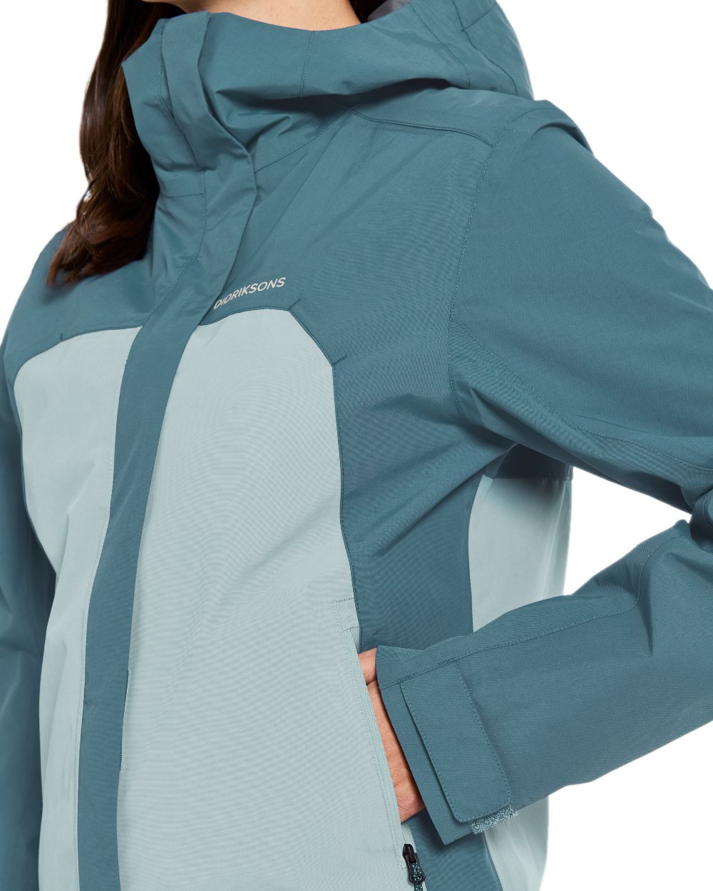 Star Blue coloured Didriksons Womens Grit Jacket 3 on white background 