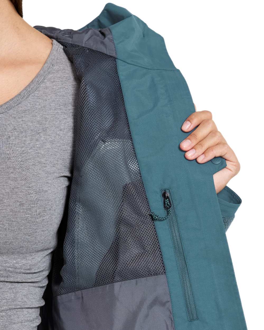 Star Blue coloured Didriksons Womens Grit Jacket 3 on white background 