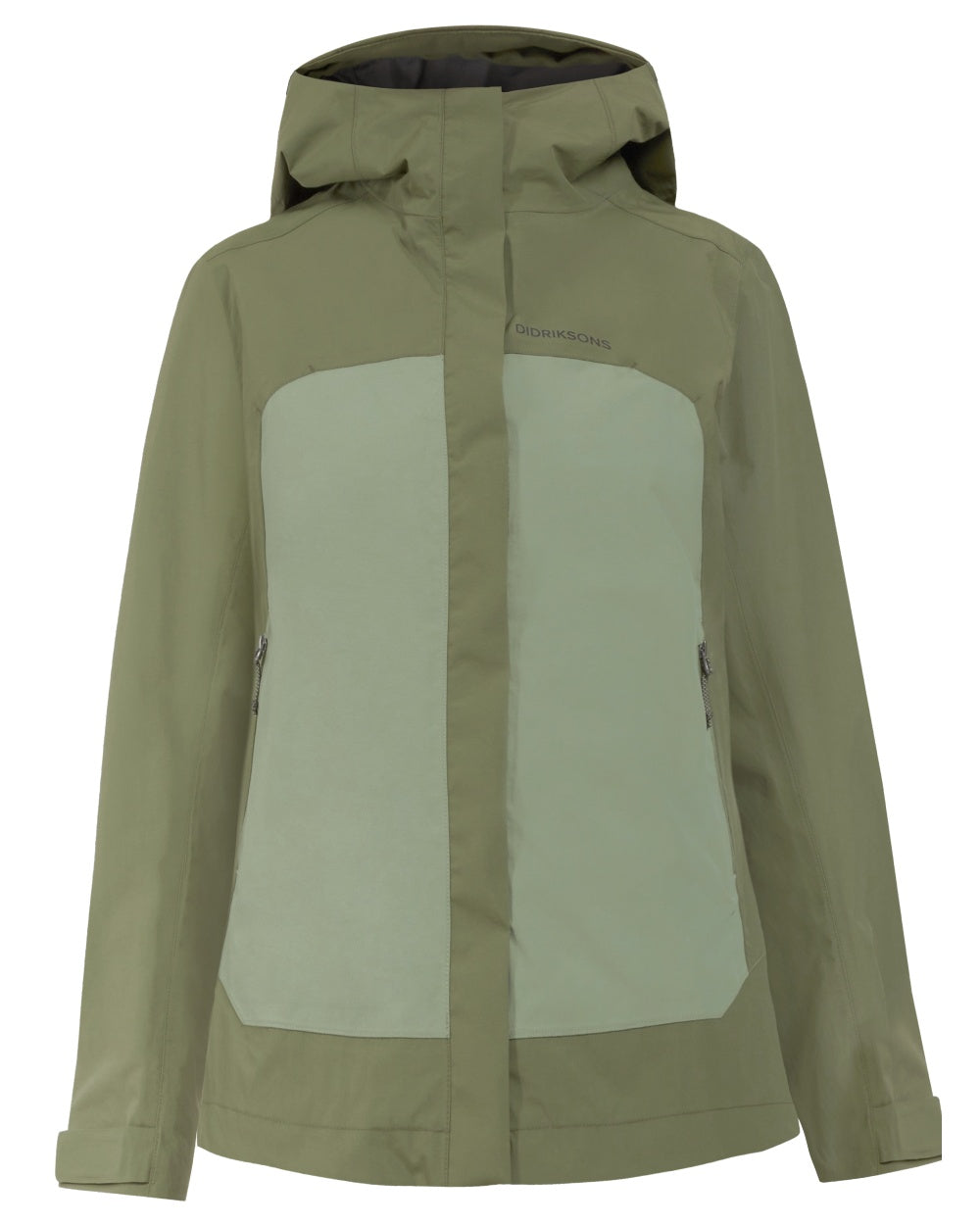 Wild Forest Green coloured Didriksons Womens Grit Jacket 3 on white background 