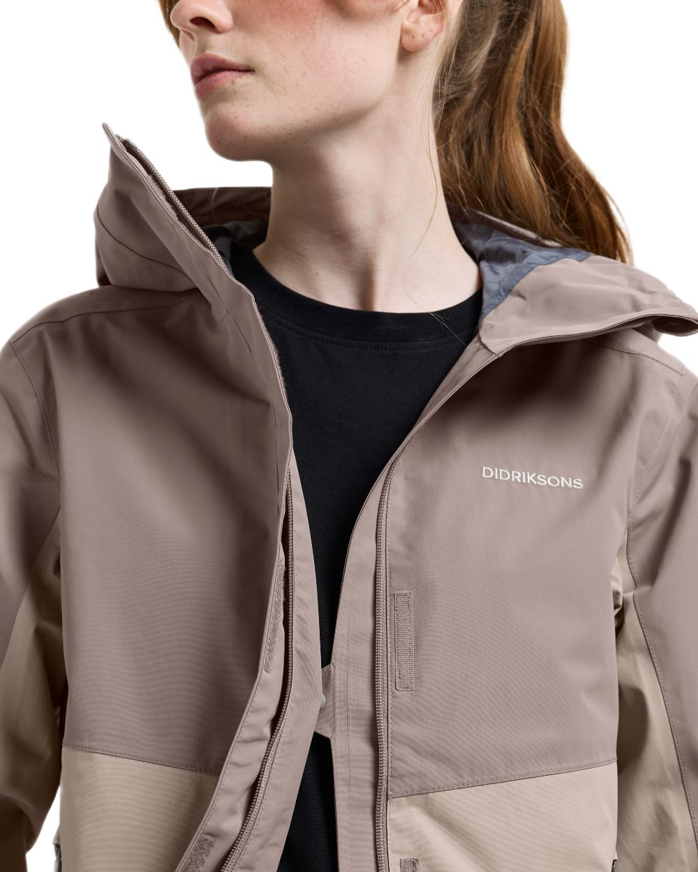 Beach Beige coloured Didriksons Womens Grit Jacket 4 on white background 