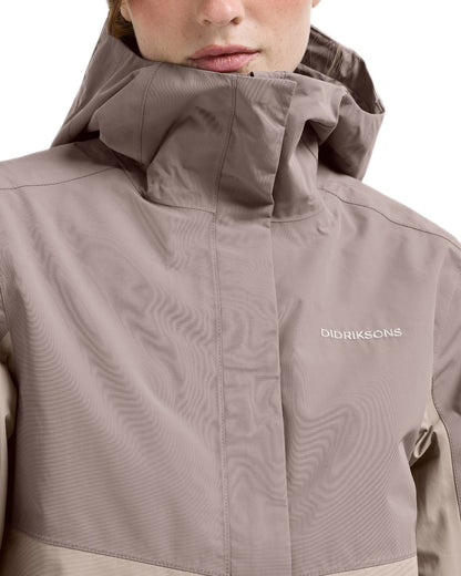 Beach Beige coloured Didriksons Womens Grit Jacket 4 on white background 