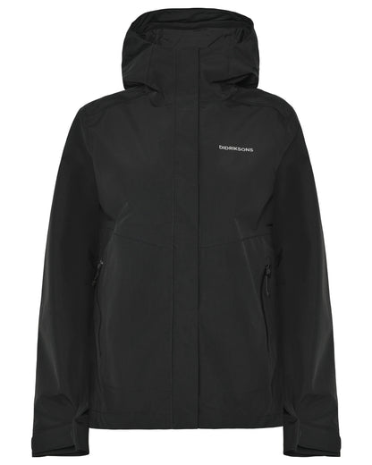 Black coloured Didriksons Womens Grit Jacket 4 on white background 