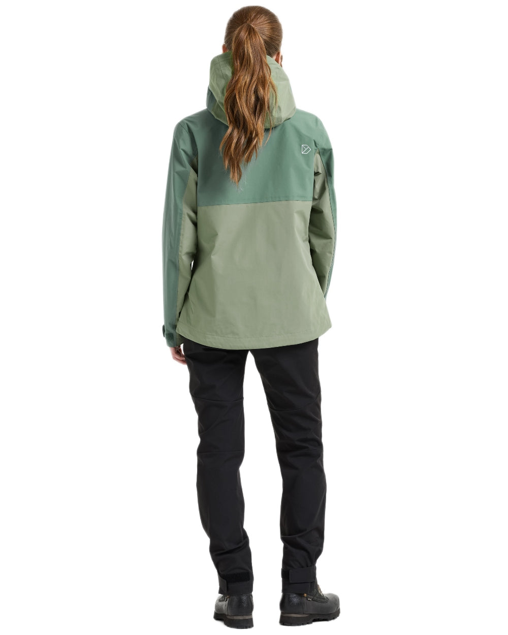 Light Moss coloured Didriksons Womens Grit Jacket 4 on white background 