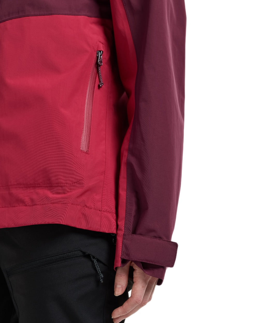 Spring Red coloured Didriksons Womens Grit Jacket 4 on white background 