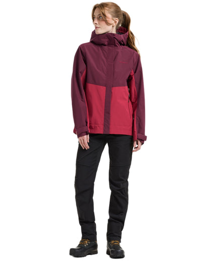 Spring Red coloured Didriksons Womens Grit Jacket 4 on white background 