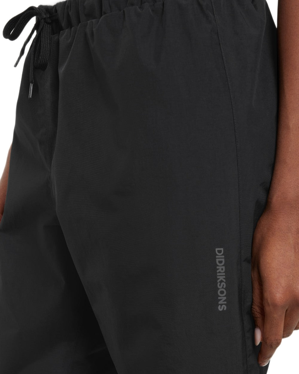 Black coloured Didriksons Womens Grit Pants 4 on white background 
