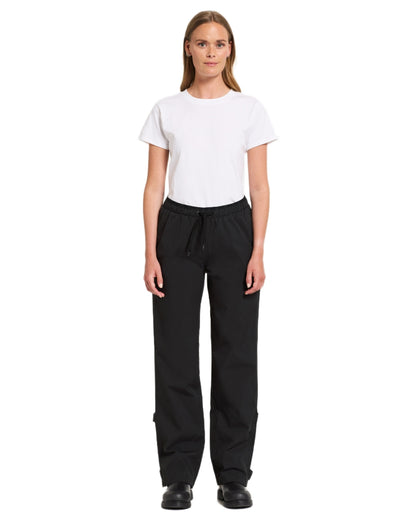 Black coloured Didriksons Womens Grit Pants on white background 