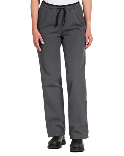 Coal Black coloured Didriksons Womens Grit Pants on white background 