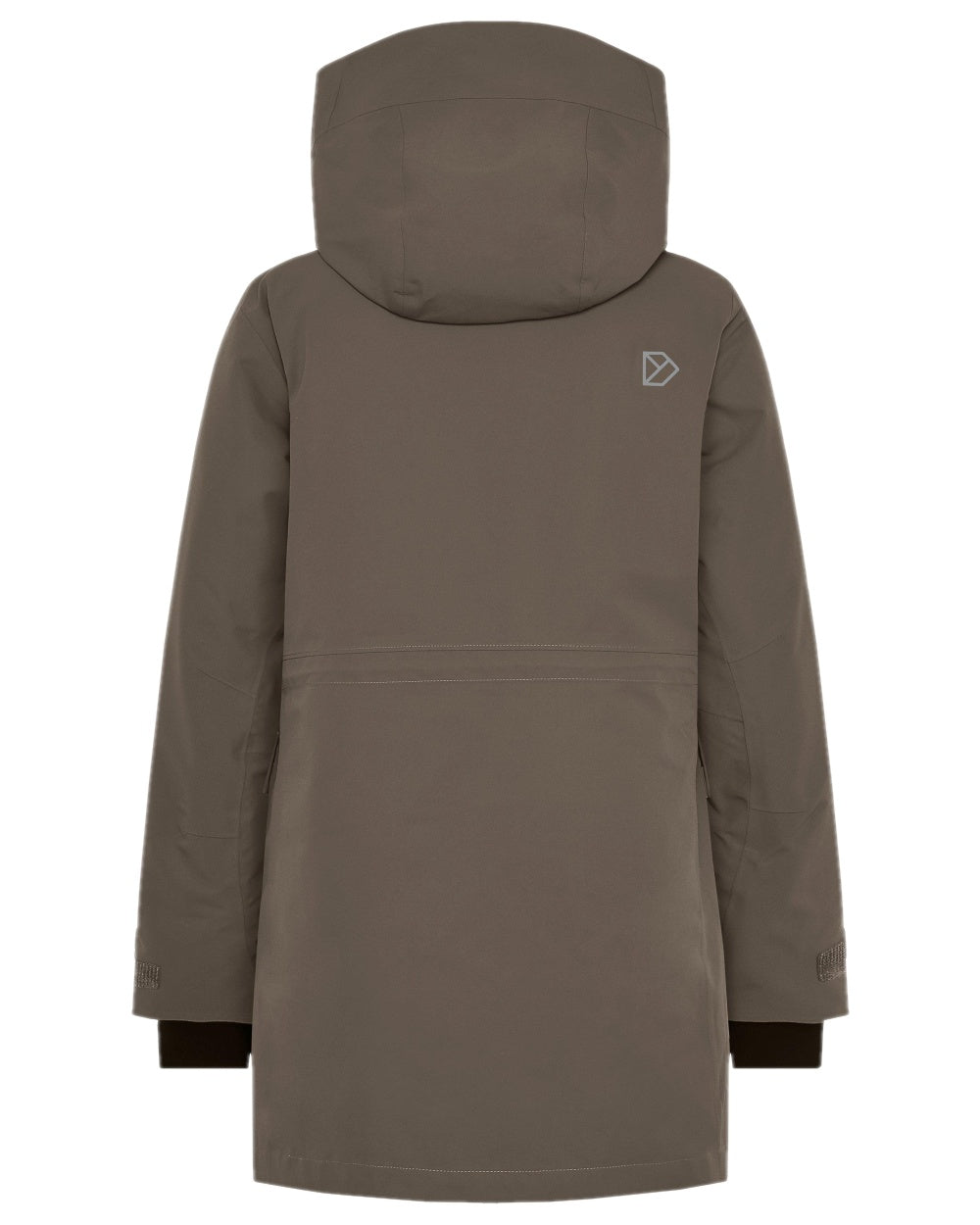 Mocha Brown Coloured Didriksons Womens Harriet Parka on white background 