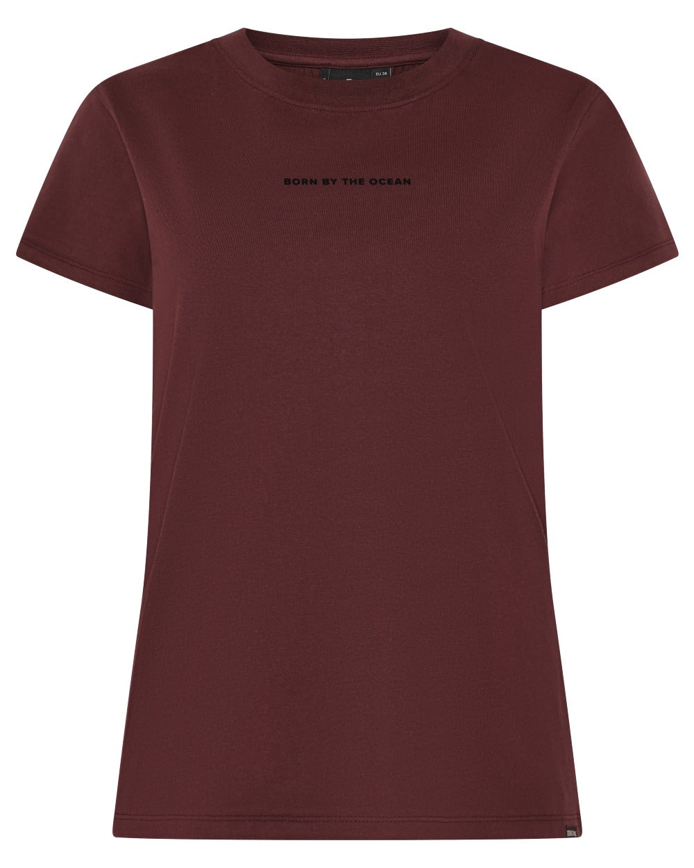 Old Rust coloured Didriksons Womens Ingaro Printed T-Shirt on white background 