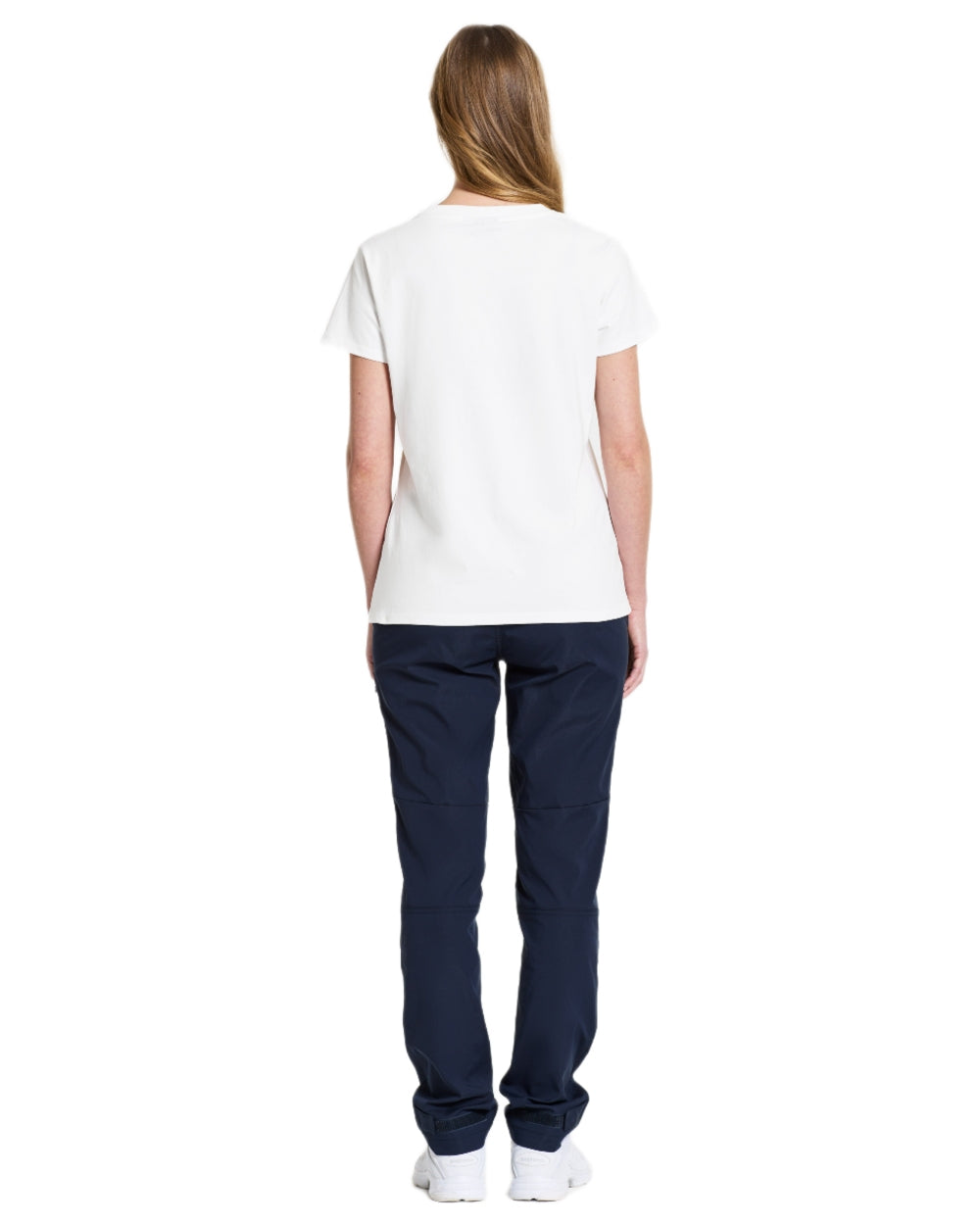 Snow White coloured Didriksons Womens Ingaro Printed T-Shirt on white background 