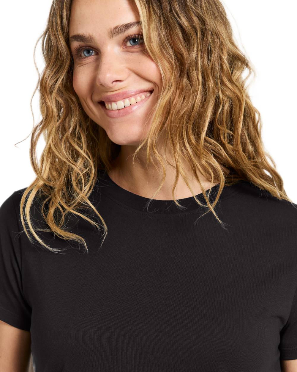 Black coloured Didriksons Womens Ingaro T-Shirt on white background 