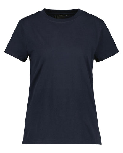 Dark Night Blue coloured Didriksons Womens Ingaro T-Shirt on white background 