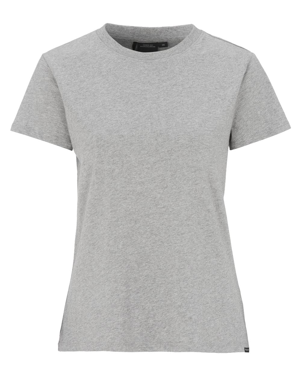 Grey Melange coloured Didriksons Womens Ingaro T-Shirt on white background 