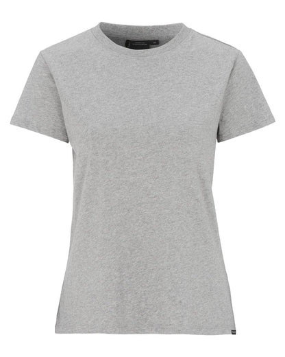 Grey Melange coloured Didriksons Womens Ingaro T-Shirt on white background 