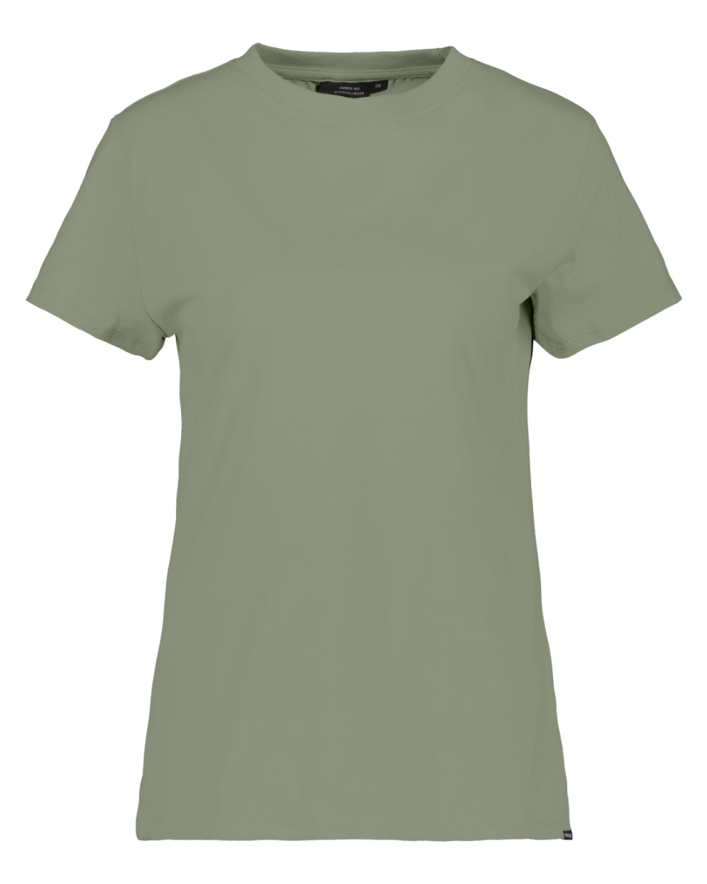 Light Moss coloured Didriksons Womens Ingaro T-Shirt on white background 