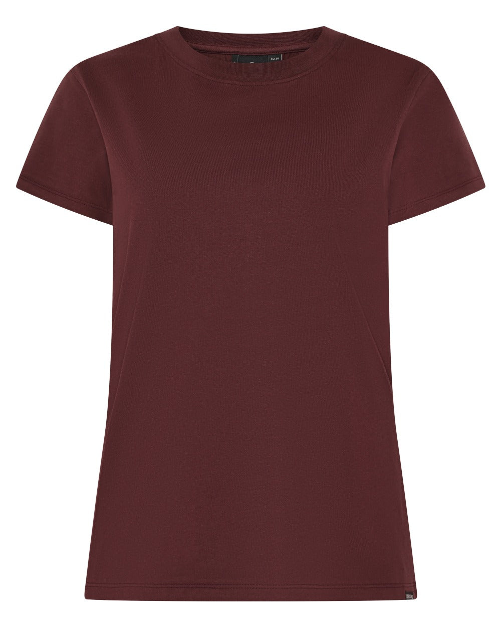 Old Rust coloured Didriksons Womens Ingaro T-Shirt on white background 