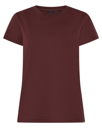 Old Rust coloured Didriksons Womens Ingaro T-Shirt on white background 