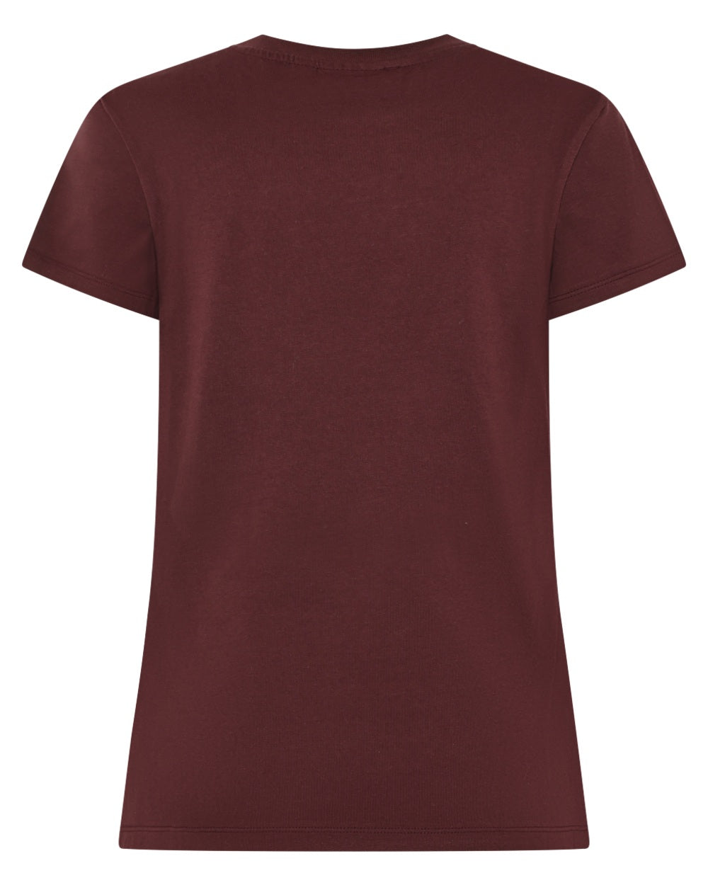 Old Rust coloured Didriksons Womens Ingaro T-Shirt on white background 