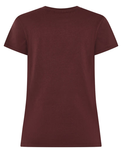Old Rust coloured Didriksons Womens Ingaro T-Shirt on white background 
