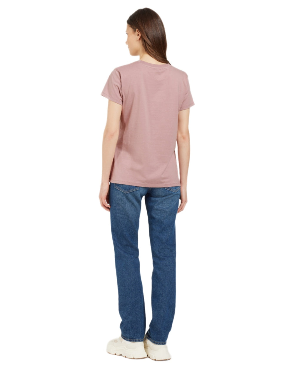 Oyster Lilac coloured Didriksons Womens Ingaro T-Shirt on white background 