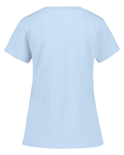 Sea Blue coloured Didriksons Womens Ingaro T-Shirt on white background 