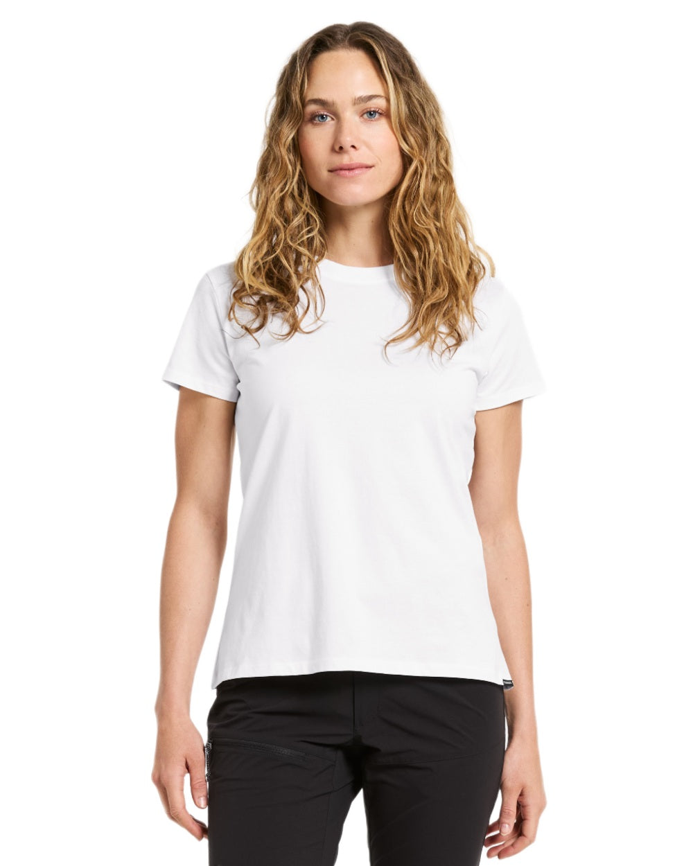 Snow White coloured Didriksons Womens Ingaro T-Shirt on white background 