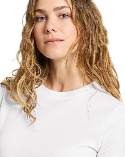 Snow White coloured Didriksons Womens Ingaro T-Shirt on white background 