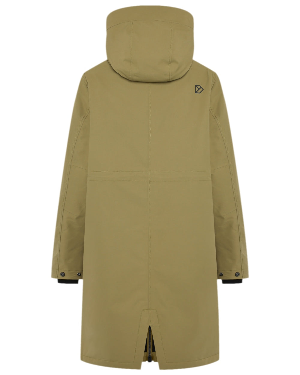 Olive Green Coloured Didriksons Womens Iris Parka on white background 