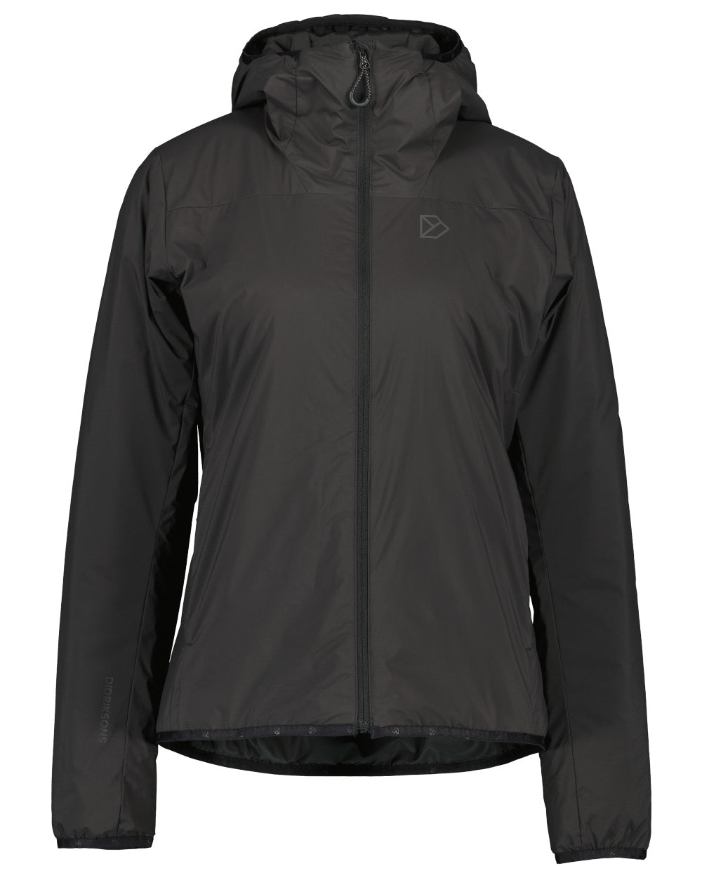 Black coloured Didriksons Womens Karix Jacket on white background 