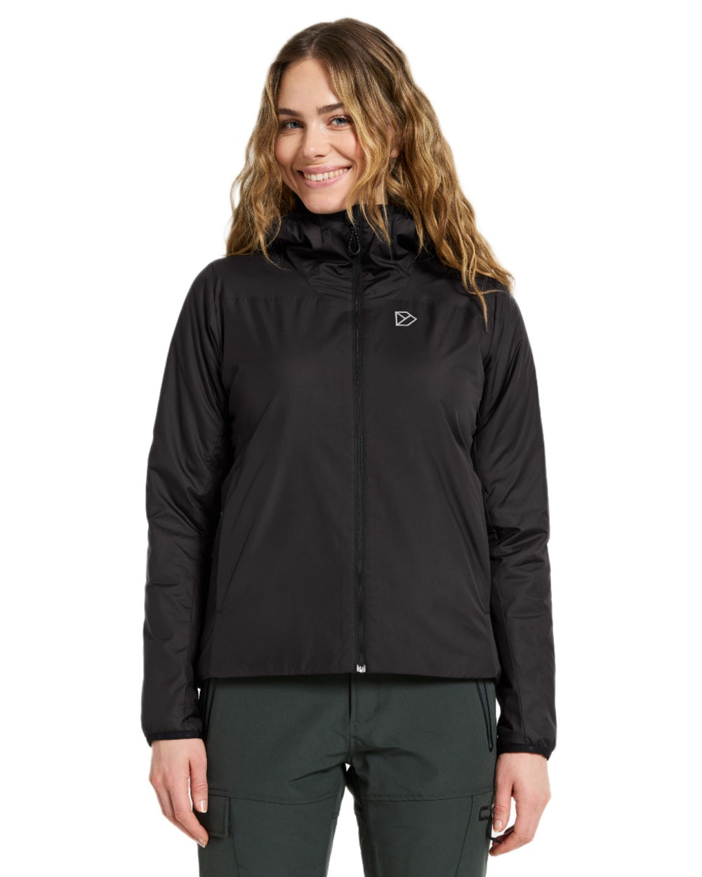 Black coloured Didriksons Womens Karix Jacket on white background 