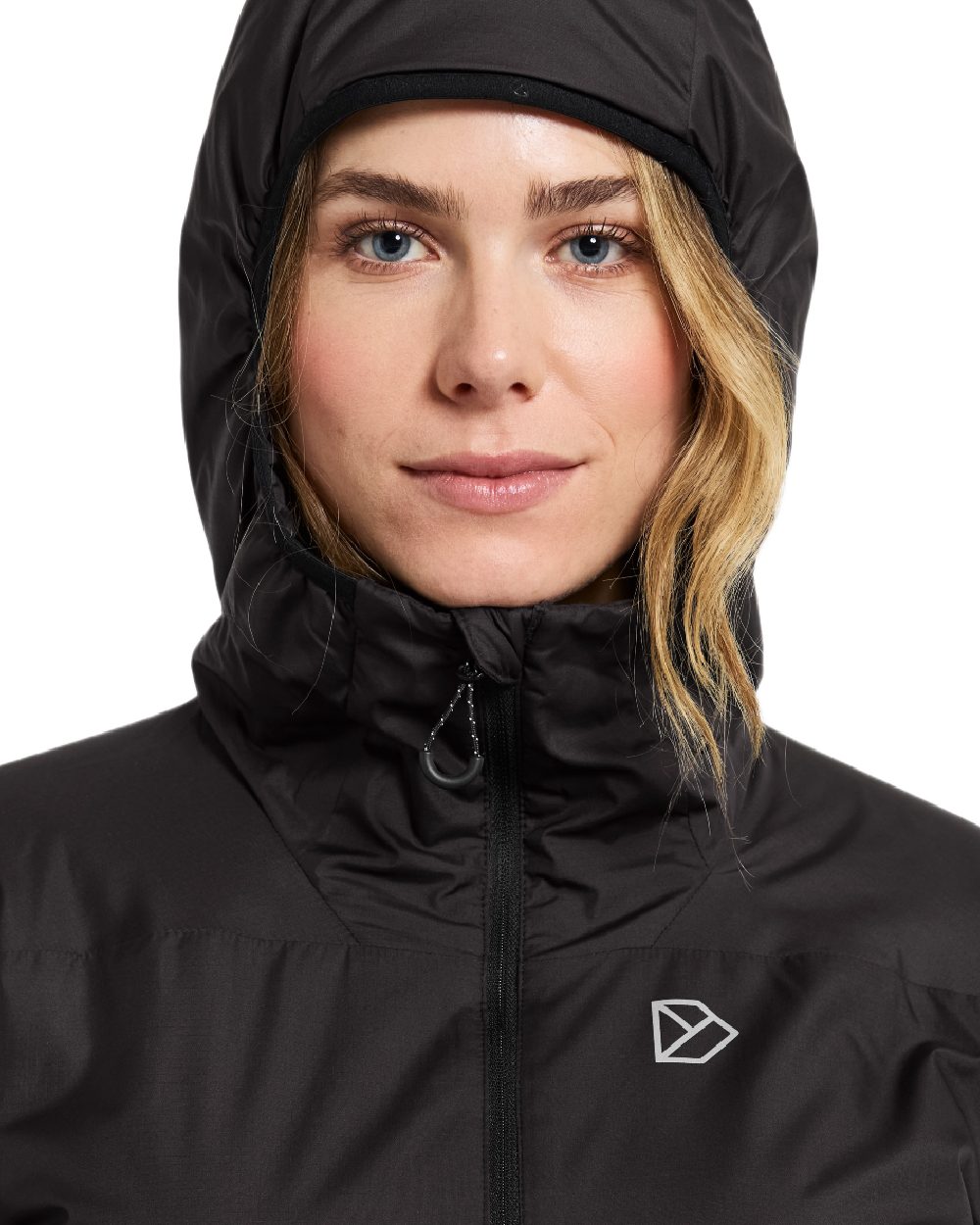 Black coloured Didriksons Womens Karix Jacket on white background 