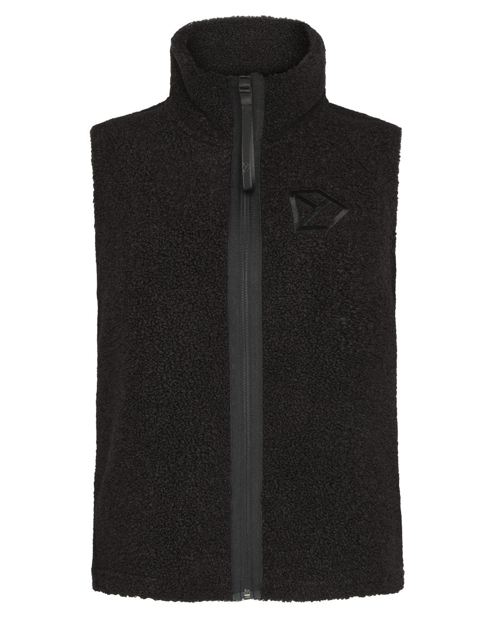 Black coloured Didriksons Womens Kiana Vest on white background 