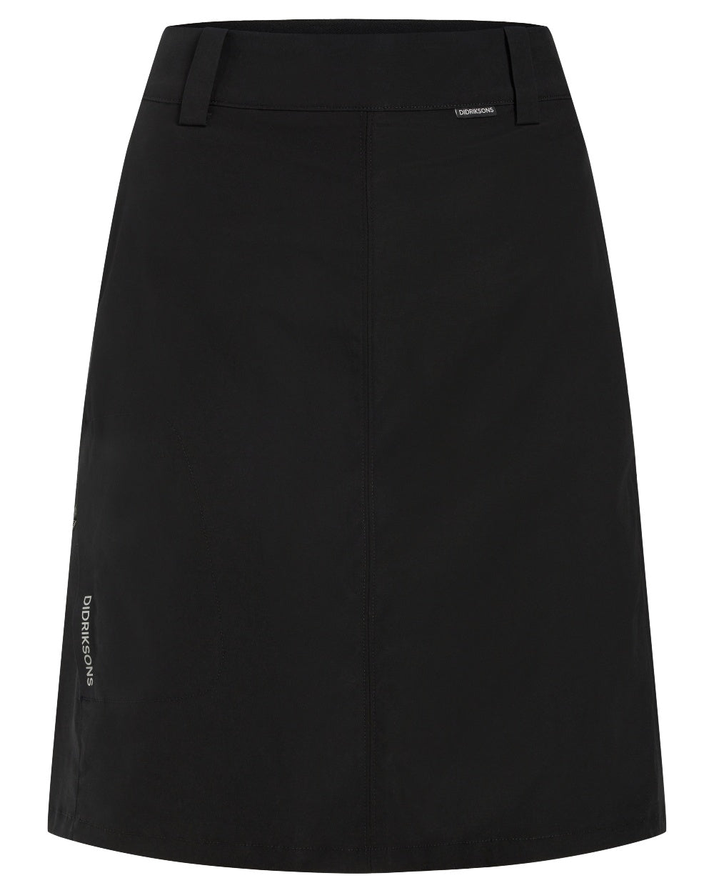 Black coloured Didriksons Womens Liv Skirt on white background 