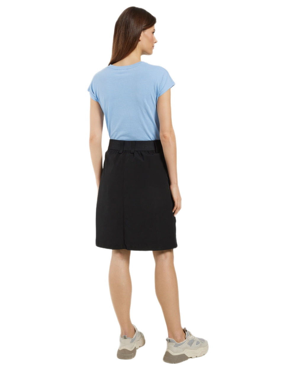 Black coloured Didriksons Womens Liv Skirt on white background 
