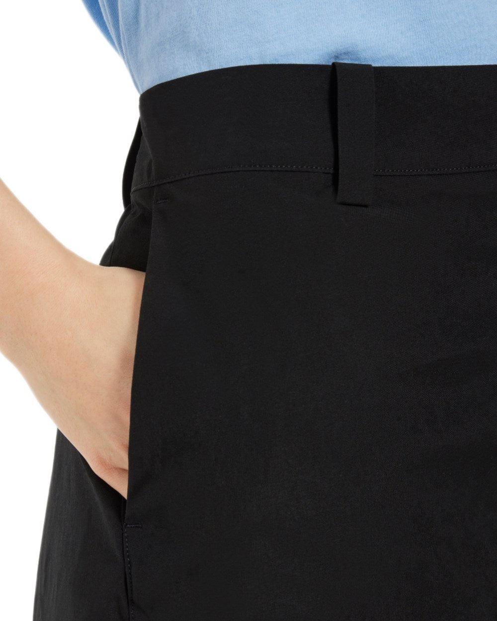 Black coloured Didriksons Womens Liv Skirt on white background 