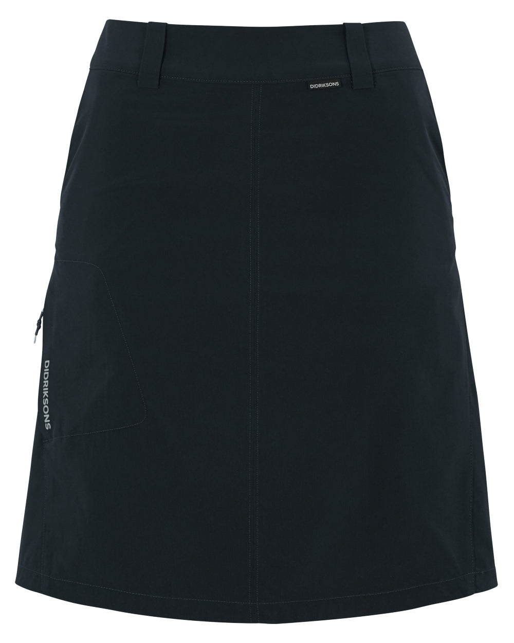 Dark Night Blue coloured Didriksons Womens Liv Skirt on white background 