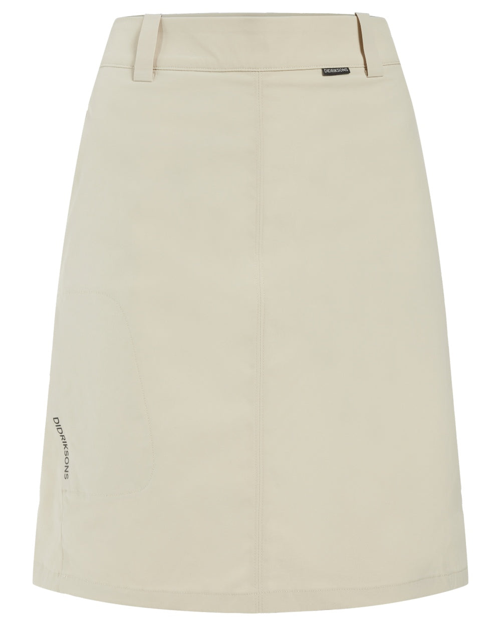 Light Beige coloured Didriksons Womens Liv Skirt on white background 