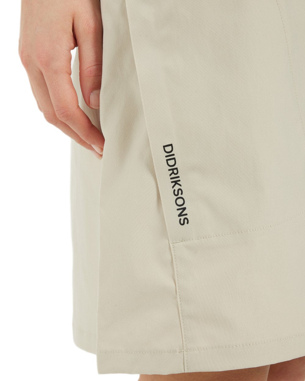 Light Beige coloured Didriksons Womens Liv Skirt on white background 