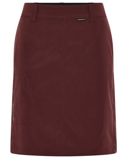 Old Rust coloured Didriksons Womens Liv Skirt on white background 