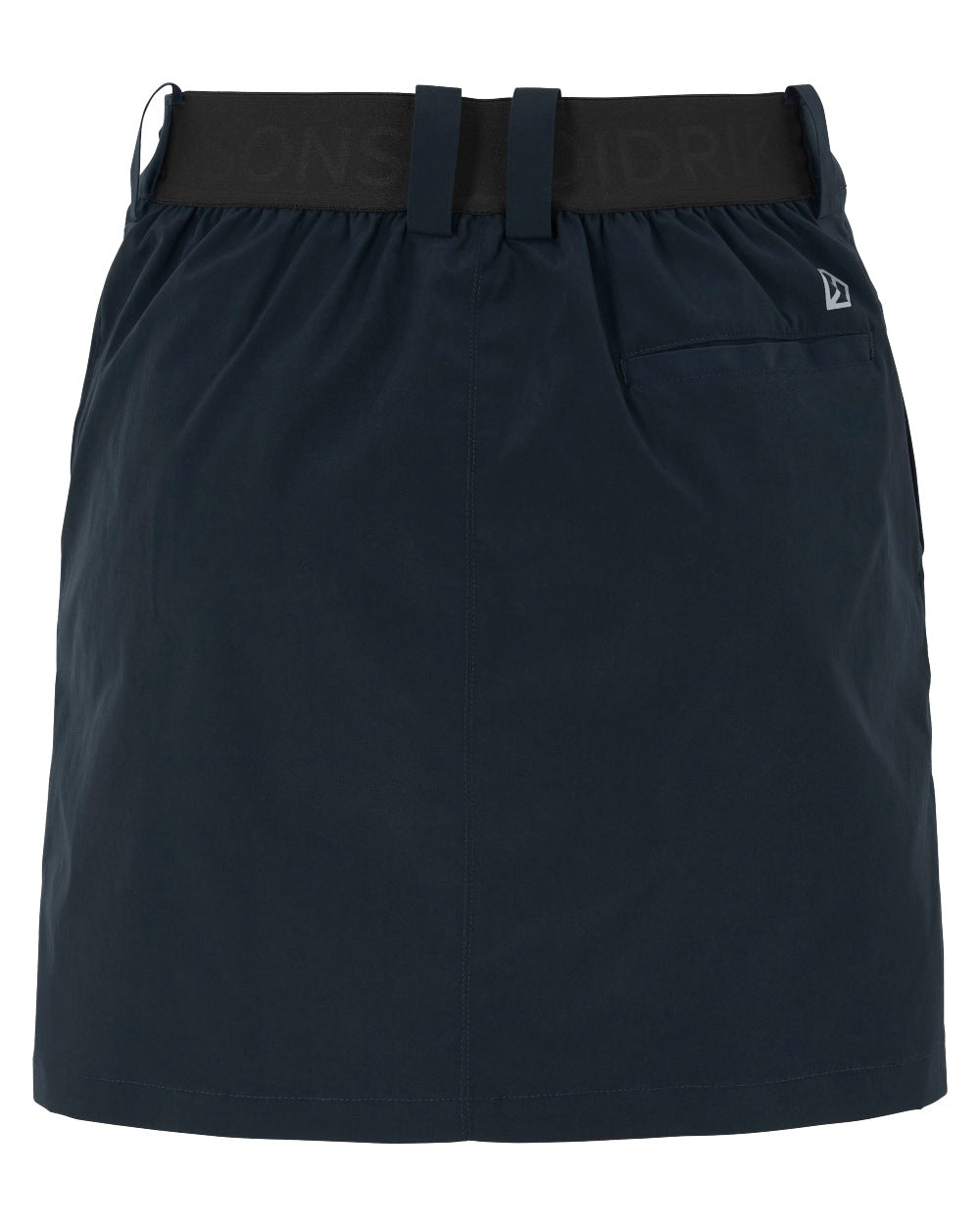 Dark Night Blue coloured Didriksons Womens Liva Skirt on white background 